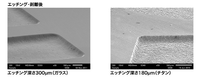 エッチング・剥離後
