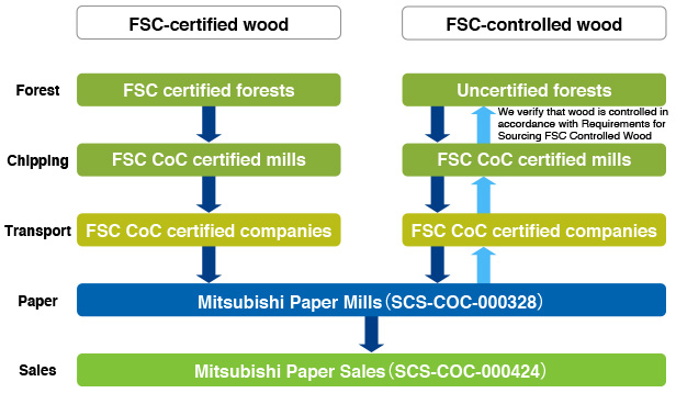 Flow flow chart of confirmation from forest to product
